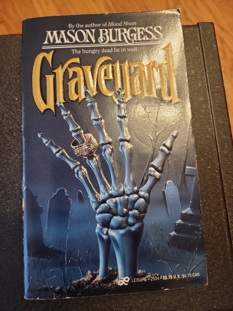 Graveyard By Mason Burgess 1987 Horror Novel Paperbacks From Hell Rare 80s