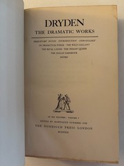 1931-1932 Dryden the Dramatic Works, Six Volume Set, Nonesuch Press, #549 of 750