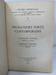 1935 Prosateurs Turcs Contemporains Edmond Saussey Turkish Prose French HC Book