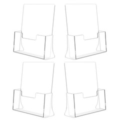 4 Pack Acrylic Brochure Holder 8.5 x 11 inches, Clear 4 Pack8.5 x 11 inches