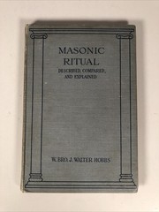 Masonic Ritual – J. Walter Hobbs OCCULT FREEMASONRY CRAFT 1923 1st ED HC Antique
