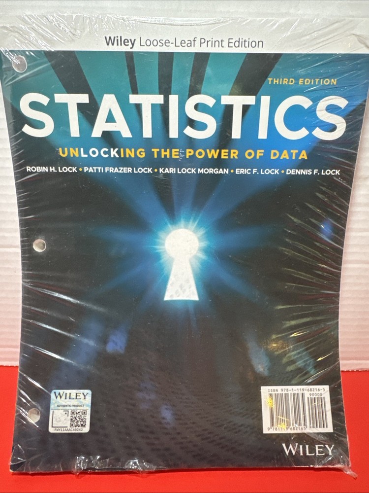 Statistics: Unlocking the Power of Data – Loose Leaf, by Lock – New Sealed