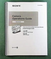 Sony DCR-TRV280 Instruction Manual: 112 Pages Coil Bound & Protective Covers!