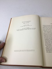 The Last Tragedian. Skinner. 1939 HC, Illustrated, X-Library