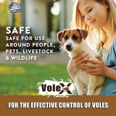 VoleX All Natural Non Toxic Vole Killer Pellets 8oz Safe for Crops Pets