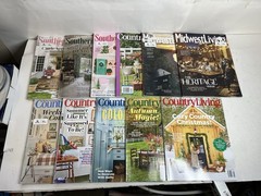 2025 Lot Of 11 Southern/ Country/ Midwest Living Magazines Ex-Library