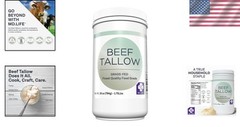 28oz Keto Friendly Beef Tallow – Grass Fed Cooking Oil for Health and Wellness