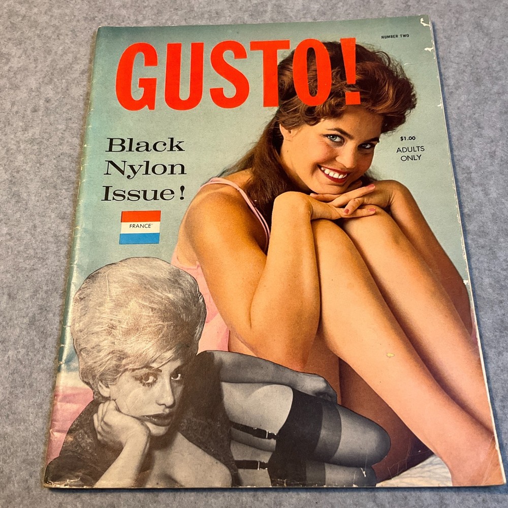 Vintage 1962 Gusto! Magazine No. 2 Men’s Interest Black Nylon Issue! Cheesecake