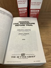 Federal Civil Procedure Before Trial 2025 Ed. Rutter Practice Guide