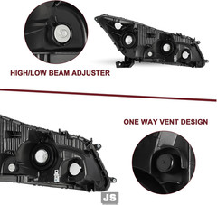 Headlight Assembly for 2008-2012 Honda Accord Sedan 4-Door Factory Style Halogen