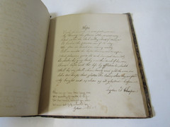 Manuscript poetry book kept by Mary A Clarke. Ware Village, March 21st, 1828