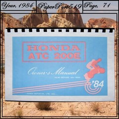 1984 Honda ATC200E Owner’s Manual 71 Pages