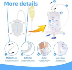 Latex Condom Catheter External Self-Sealing Set, 9 Piece 25mm/0.98inch