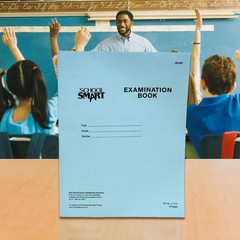 Examination Blue Book with 8 Pages, 8-1/2 X 11 Inches, Pack of 100 Books
