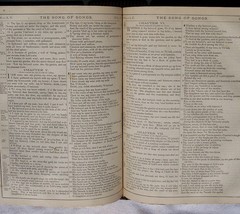 Antique Ornate Parallel Bible Self Pronouncing King James Concordance Psalms #24