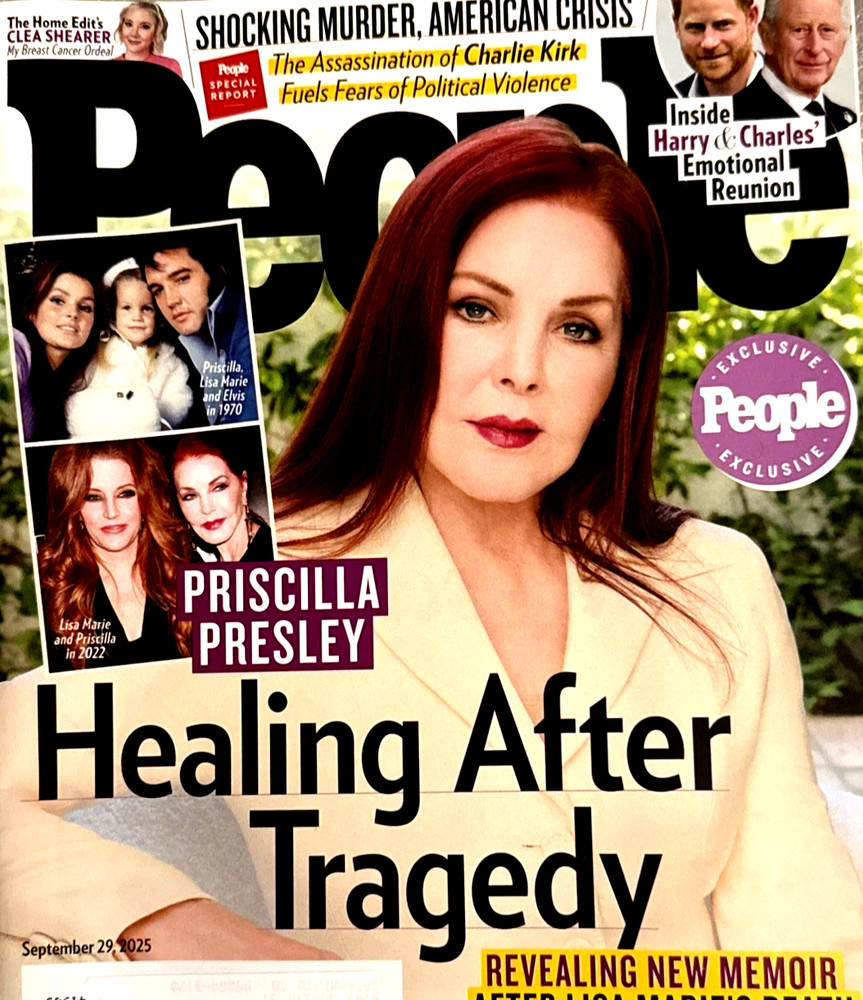 PEOPLE MAGAZINE September 29 2025 PRISCILLA PRESLEY Prince Harry Charles Reunion