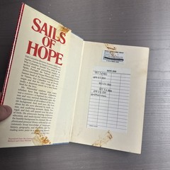 1973 FIRST AMERICAN EDITION SAILS OF HOPE SIMON WIESENTHAL Ex Library Acceptable
