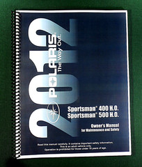 2012 Polaris Sportsman 500 H.O. ATV Owner’s Manual: 137 Pages & Clear Covers!