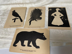 vintage “Latta’s 1930’s Paper Cutting Designs Silhouette Imagery Educational Art