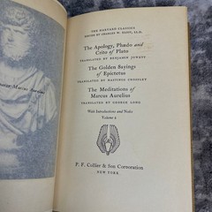 Harvard Classics Vol 2 Plato Epictetus Marcus Aurelius Collier Scholarcore