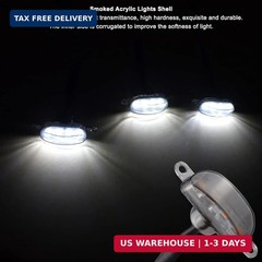 Boigoo Front Grill Lights Compatible with Ford F-150 Raptor Style & Dodge Ram 15