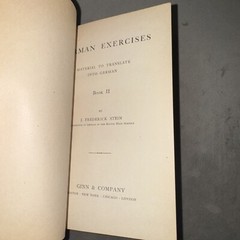 German Exercises Book II Material to Translate into German by Stein 1900