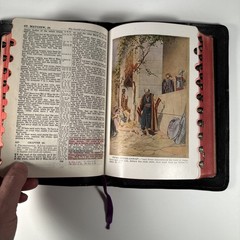 1928 The Marked Holy Bible Self Pronouncing Winston International Leather Gilt