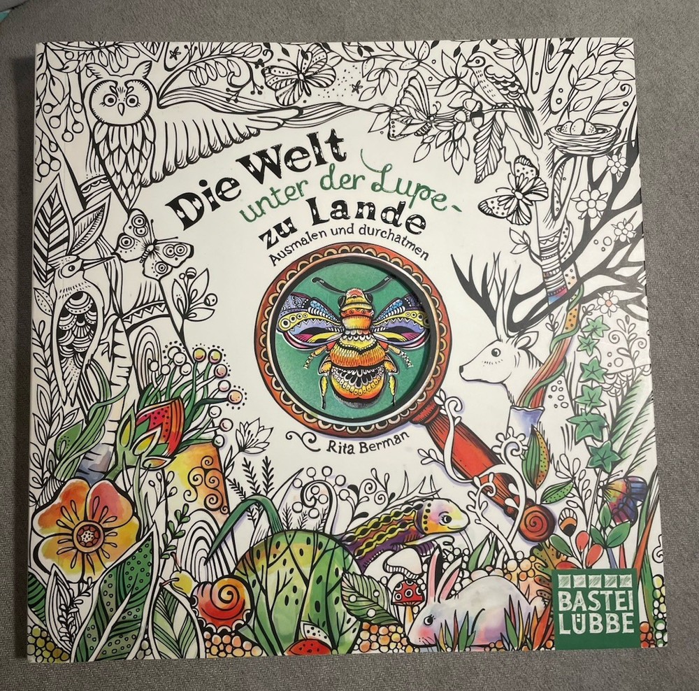 Die Welt unter der Lupe zu Lande RITA BERMAN German Import Nature Coloring Book