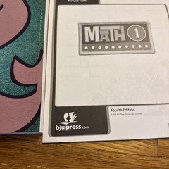 Math 1 Student Edition Textbook (4th Edition) BJU Press Tests Reviews & Worktext