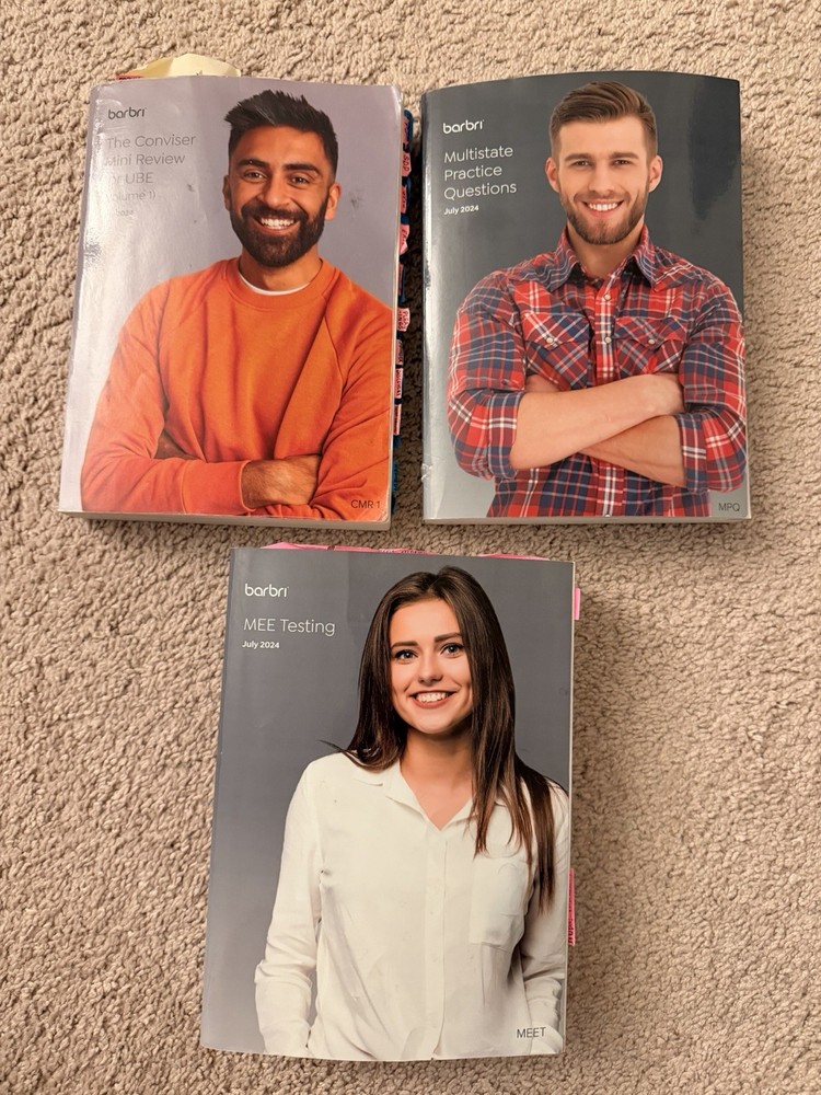 Barbri July 2024-2025 UBE Bar Prep Books Bundle (Conviser, MPQ, MEE Testing)