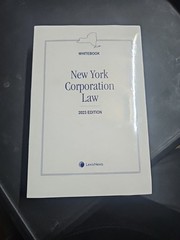 NEW in plastic — New York Corporation Law (Whitebook) 2023 LexisNexis w/ Supp.