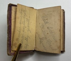19th century Dew Drops, miniature religious book, antique devotional (poor cond)