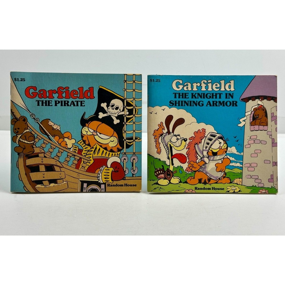 Lot of 2 Garfield Books 5in x 5.5in Random House 1982 Nostalgia Vintage