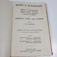 Songs of Evangelism 1911 HB Antique Hymnal Christie Standard Publishing Vintage