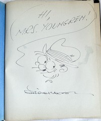 *DUAL SIGNED SKETCH* Vaughn Shoemaker Cartoons 1945-46 Murray Harris Collection