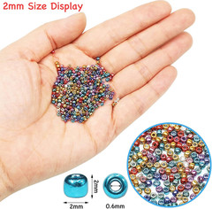 Size 2Mm Seed Beads 24 Colors Total 16800 Pcs in Box, 12/0 Small Craft Seed Bead