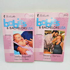 Lot of 6 Silhouette Harlequin Romance Novels Babies & Bachelors USA Love PB