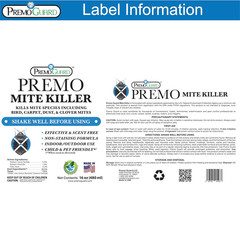 Premo Guard Natural Mite Spray – 16 Oz Bottle – Plant Based Treatment for Dust,