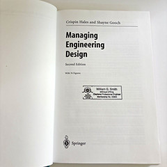 “Managing Engineering Design 2nd Ed – Hales & Gooch – Hardback – VG Cond”