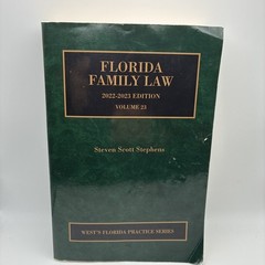 Florida Family Law 2022-2023 Edition Volume 23 Thomson Reuters TPB