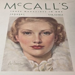 Vtg McCalls’s Mag Jan. 1936 30s Color Ads Fashion Plates Homes Nostalgia READ