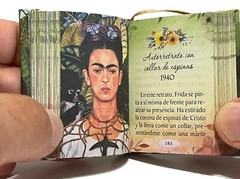 Frida Kahlo miniature book in spanish easy to read lujo pasta dura 440 paginas