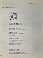 RARE 1966-1967 LET’S SING Classroom Radio Songbook – Wisconsin School of the Air