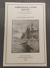 1943 Adirondack Canoe Routes, Recreation Circular 7 Booklet – 30 Pages