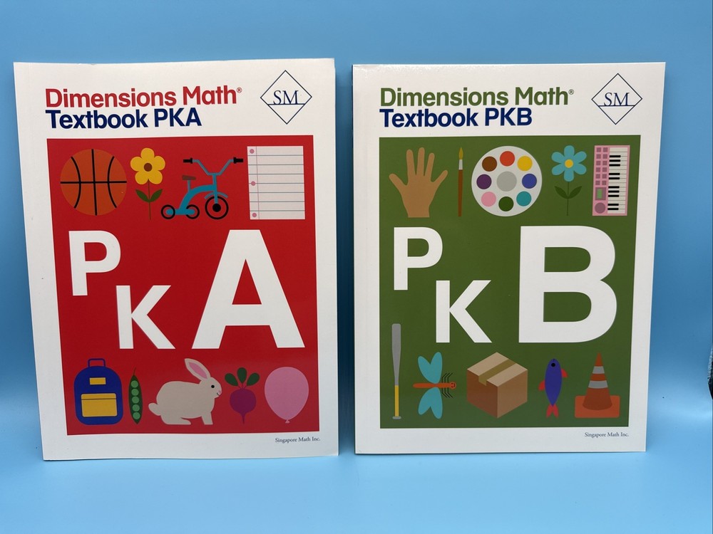 Dimensions Math PK Student Text A & B – Singapore Preschool