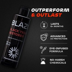 BLAZON Black Trim Restorer 8 oz – Dye-Infused Solution for Car Trim
