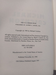Jurassic Park 1st Printing and Gift Edition, both signed Crichton