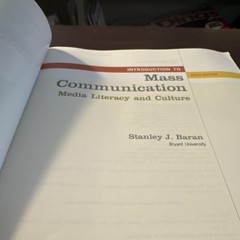 Introduction to Mass Communication Baran McGraw-Hill Hardcover Sixth Edition
