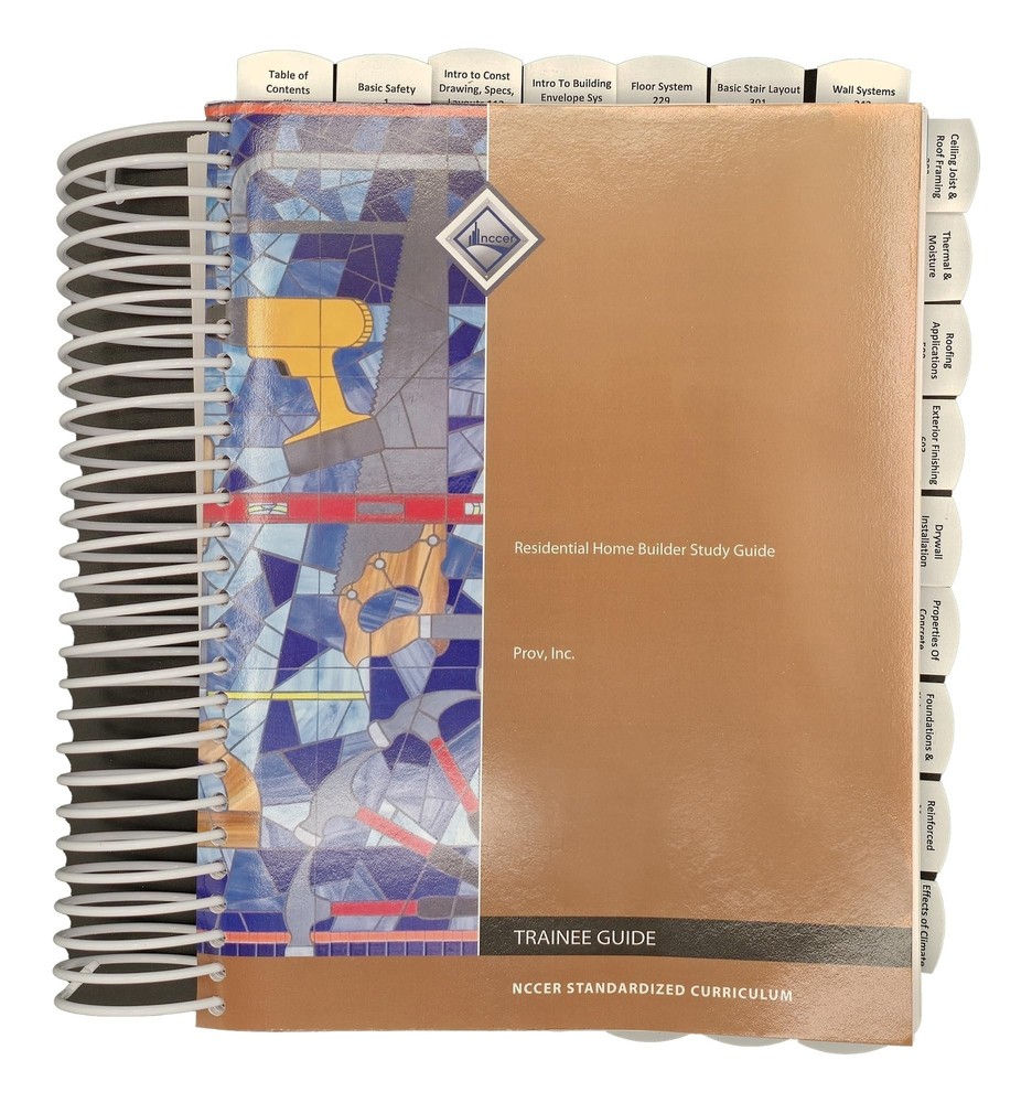 Highlighted and Tabbed – Residential Home Builder Study Guide – from Exam Books