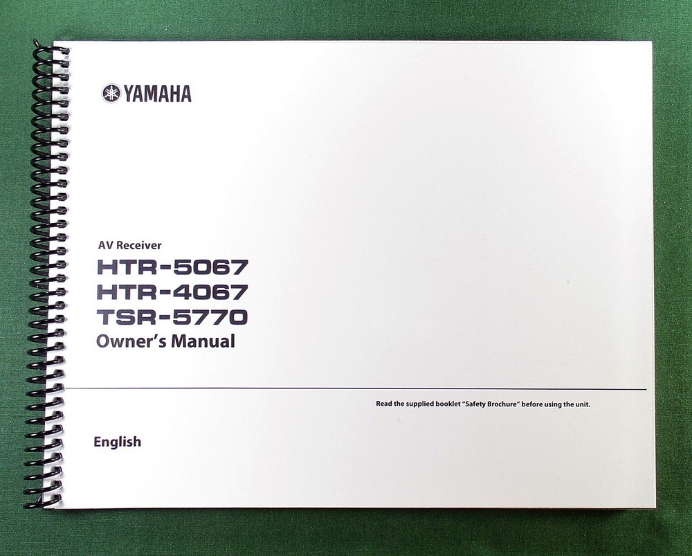 Yamaha TSR-55770 Instruction Manual: Full Color 123 Pages & Protective Covers